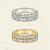 The Eva, Diamond Pavé Lab-Grown Band | 18K White Gold