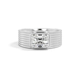 The Roma Radiant Signet Diamond Ring – Lab-Grown | 18K White Gold
