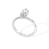 Marina Marquise Cut Diamond Ring – Lab-Grown | 18K White Gold or Platinum