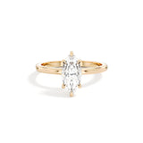 Marina Marquise Cut Diamond Ring – Lab-Grown | 18K Yellow Gold