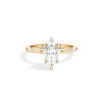 The Marina marquise-cut lab-grown diamond ring in 18K yellow gold, front view