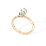 Marina Marquise Cut Diamond Ring – Lab-Grown | 18K Yellow Gold