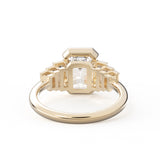 The Valencia 18K Yellow Gold: Emerald-Cut Tapered baguette Lab-Grown Diamond Art Deco Ring