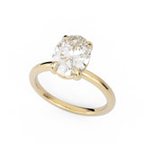 The Georgina 18K Yellow Gold: Oval-Cut Lab-Grown Diamond Solitaire Ring