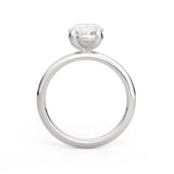 The Georgina 18K White Gold: Oval-Cut Lab-Grown Diamond Solitaire Ring
