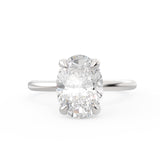 The Georgina 18K White Gold: Oval-Cut Lab-Grown Diamond Solitaire Ring
