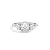 Trilogy Cut Diamond Ring – Lab-Grown | 18K White Gold