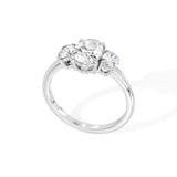Trilogy Cut Diamond Ring – Lab-Grown | 18K White Gold