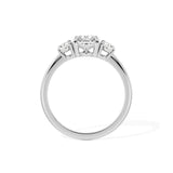 Trilogy Cut Diamond Ring – Lab-Grown | 18K White Gold