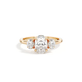 Trilogy Cut Diamond Ring – Lab-Grown | 18K Yellow Gold