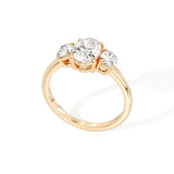 Trilogy Cut Diamond Ring – Lab-Grown | 18K Yellow Gold