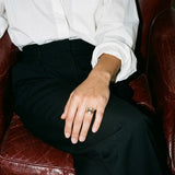 The Bea ring worn on the hand, lifestyle photo
