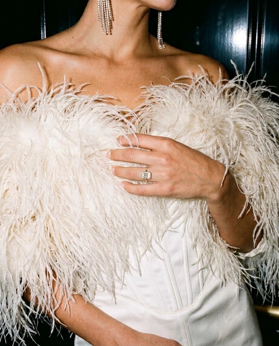 The Bea ring worn on the hand, lifestyle photo