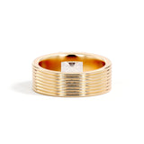 The Roma Radiant Signet Diamond Ring – Lab-Grown | 18K Yellow Gold