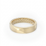 The Eva lab-grown diamond pave band in 18K yellow gold, back view