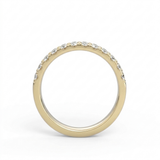 The Eva lab-grown diamond pave band in 18K yellow gold, front view