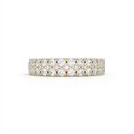 The Eva lab-grown diamond pave band in 18K yellow gold, top view