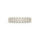 The Eva lab-grown diamond pave band in 18K yellow gold, top view