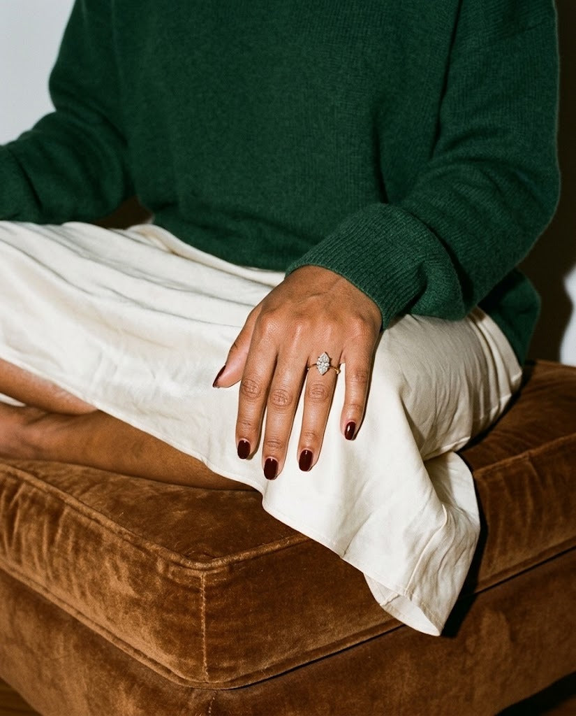 The Lena ring worn on the hand, lifestyle photo