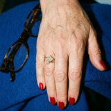 The Nova ring worn on the hand, lifestyle photo