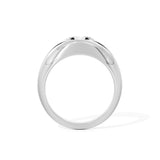 The Sora 18K White Gold: Oval-Cut Lab-Grown Diamond Signet Ring | 18K Gold or Platinum