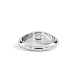 The Sora 18K White Gold: Oval-Cut Lab-Grown Diamond Signet Ring | 18K Gold or Platinum