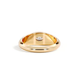 The Sora 18K Yellow Gold: Oval-Cut Lab-Grown Diamond Signet Ring | 18K Gold or Platinum