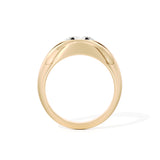 The Sora 18K Yellow Gold: Oval-Cut Lab-Grown Diamond Signet Ring | 18K Gold or Platinum