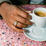 The Sora ring worn on the hand, lifestyle photo
